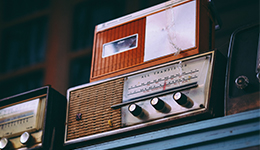 Photo of a vintage radio
